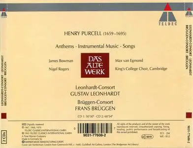 Leonhardt-Consort, King's College Choir, Brüggen-Consort - Henry Purcell: Anthems, Instrumental Music, Songs (1993)