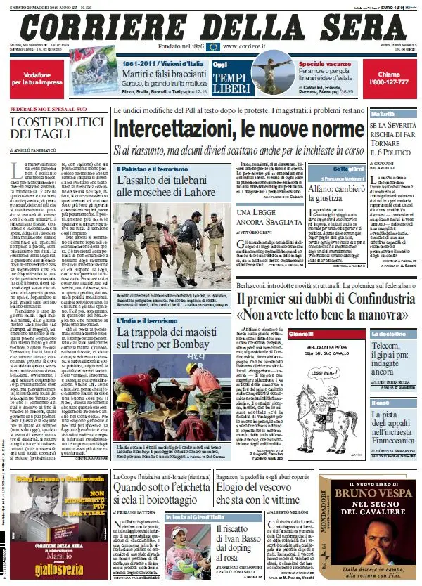 Il Corriere della Sera (29-05-10)