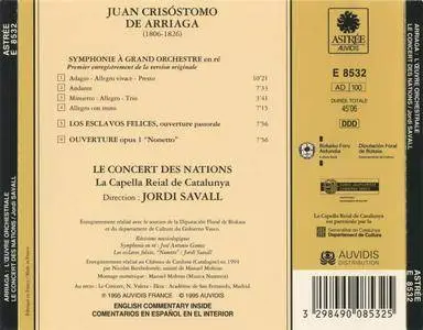 Jordi Savall - Juan Crisóstomo de Arriaga - L'Œuvre orchestrale - Orchestral Works (1995) {Astrée Auvidis E 8532}