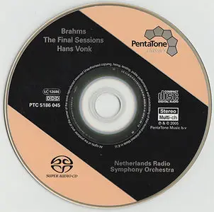 Hans Vonk (1942-2004): Johannes Brahms- The Final Sessions (2005) {Hybrid-SACD // ISO & HiRes FLAC} 