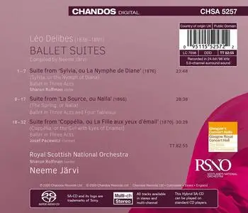 Neeme Järvi, Royal Scottish National Opera - Léo Delibes: Ballet Suites - Cappélia, Sylvia, La Source (2020)