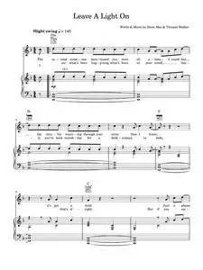 Leave a light on - Tom Walker (Piano-Vocal-Guitar (Piano Accompaniment))