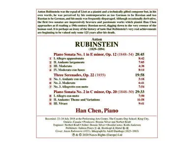 Han Chen - Rubinstein: Piano Works (2020) [Official Digital Download 24/96]