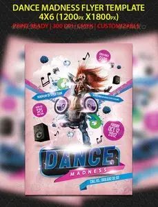GraphicRiver Dance Madness Flyer