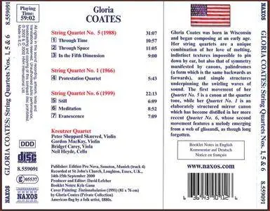 Kreutzer Quartet - Gloria Coates: String Quartets Nos. 1, 5 & 6 (2002)