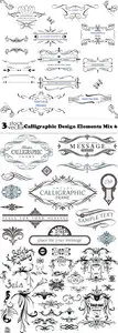 Vectors - Calligraphic Design Elements Mix 6