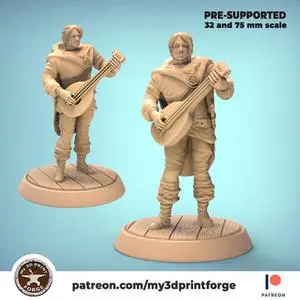 My3DPrintForge - Half-Elf Bard