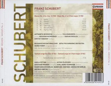 Schubert - Messen № 1-6, Deutsche Messe (2005) (Creed, Robev) (5CD Box Set)