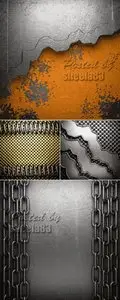 Grunge Metal Backgrounds Vector