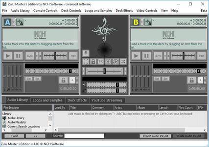 NCH Zulu DJ Software Masters Edition 4.00 Beta