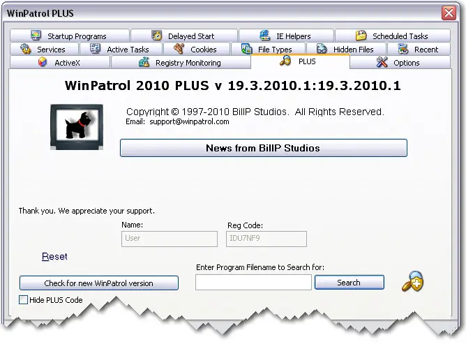 WinPatrol PLUS v19.3.2010.1