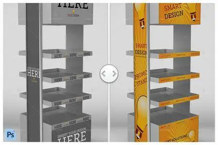 CreativeMarket - Promotional Store Shelf Stand Mockup