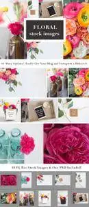 CreativeMarket - Floral Stock Images for Bloggers