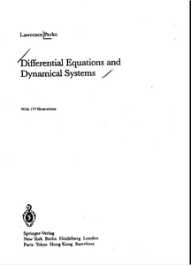 Differential Equations and Dynamical Systems (repost)