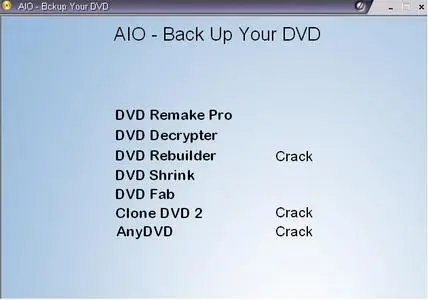 AIO - Backup Your DVD (Tools) by Snipem
