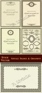 Stock Vector - Vintage Frames & Ornament