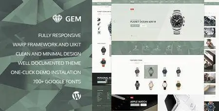 ThemeForest - Gem v2.3.0 - Luxury eCommerce Responsive WordPress Theme - 13653094