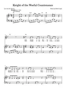 Knight Of The Woeful Countenance (The Dubbing) - Joe Darion, Man Of La Mancha Musical (Piano-Vocal-Guitar)