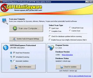 SUPERAntiSpyware Professional 5.7.1018 DC 05.03.2014