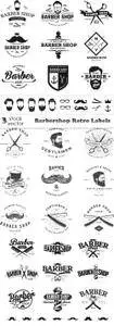 Vectors - Barbershop Retro Labels