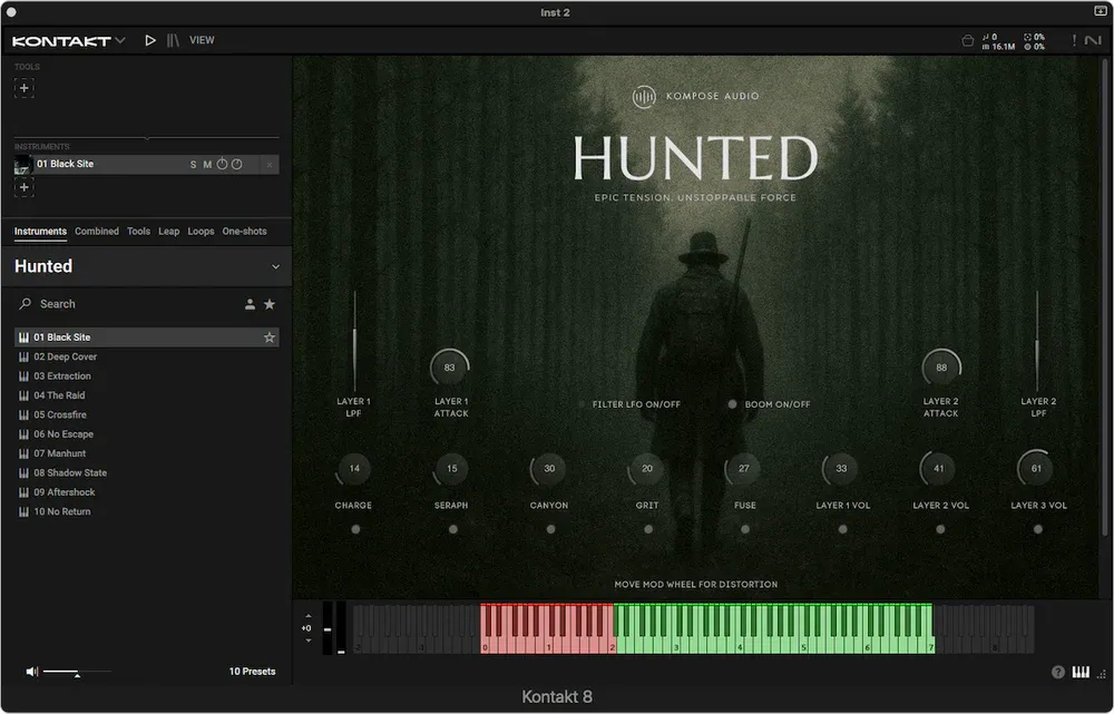 Kompose Audio Hunted Cinematic Suspense Instrument KONTAKT