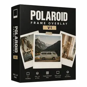 Polaroid Frame Photoshop Overlay V1