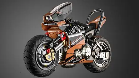 Futuristic Motorcycle Modeling, Unwrapping And Texturing