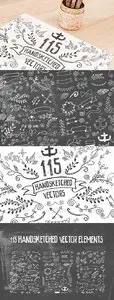 GraphicRiver 115 Handsketched Vector Elements Kit