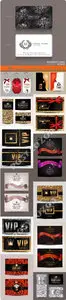 Vip elegant invitation cards vector 9
