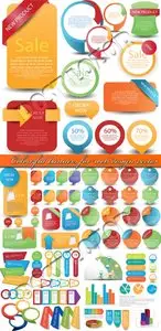 Colourful banners for web design vector