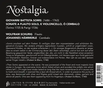 Wolfram Schurig, Johannes Hämmerle - Giovanni Battista Somis: Nostalgia (2017)