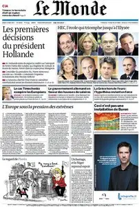 Le Monde du Jeudi 10 Mai 2012