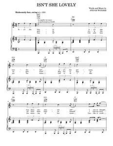 Isn't She Lovely - Glee Cast, Stevie Wonder (Piano-Vocal-Guitar)