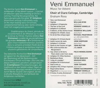 Choir of Clare College, Cambridge & Nicolas Haigh - Veni Emmanuel: Music for Advent (2013)