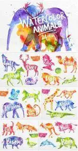 CreativeMarket - Watercolor Animals