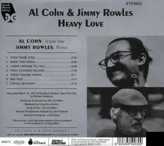 Al Cohn & Jimmy Rowles - Heavy Love (1977/2015)