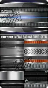 Metal background. Set.5 - Stock Vector