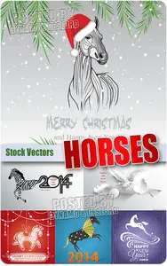 2014 Horses 3 - Stock Vectors