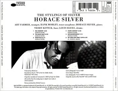 Horace Silver - The Stylings Of Silver (1957) [RVG Edition, 2002]