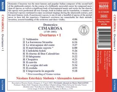 Alessandro Amoretti, Nicolaus Esterházy Sinfonia - Domenico Cimarosa: Overtures Vol.1 (2007)