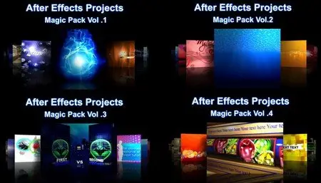 After Effects Projects Magic Pack Vol 01 - 04 More Than 100 Projects