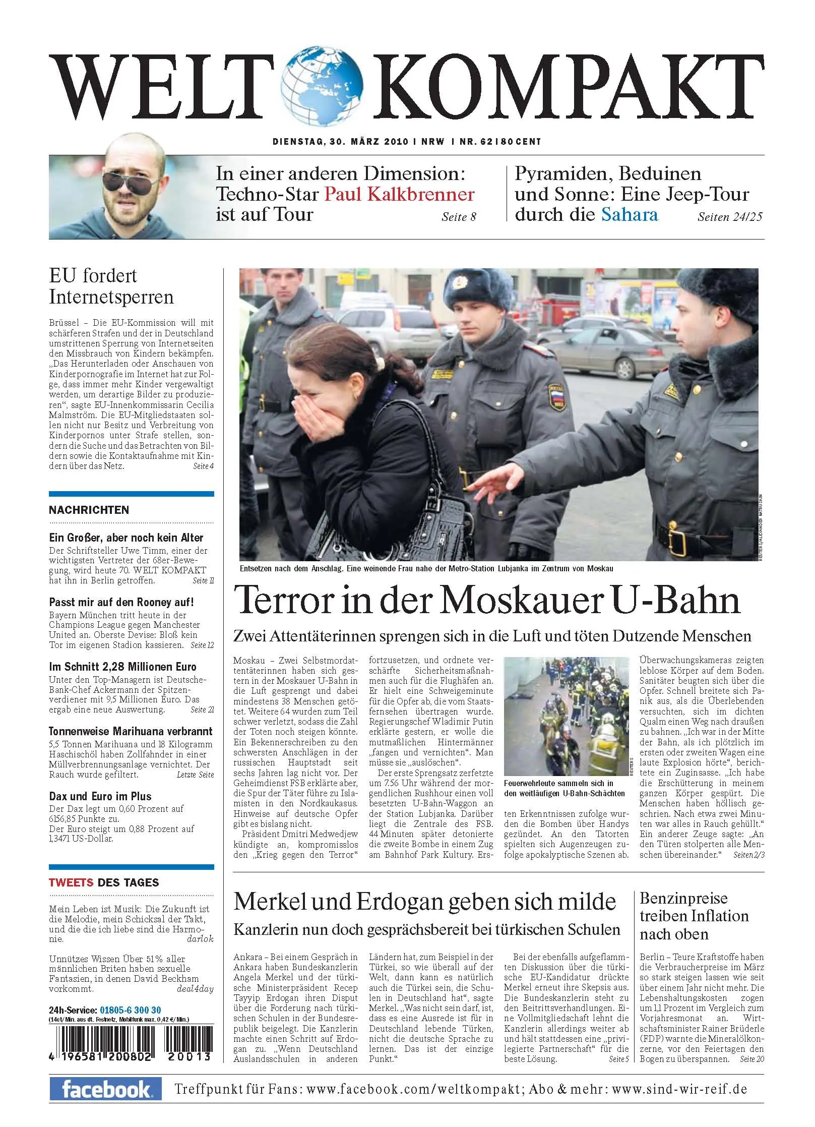 Die Welt kompakt vom 30. Maerz 2010