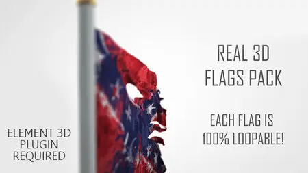 Real 3D Flags pack - Project for After Effects (VideoHive)