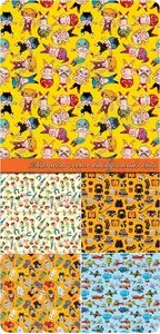Seamless vector backgrounds kids