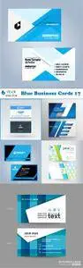 Vectors - Blue Business Cards 17