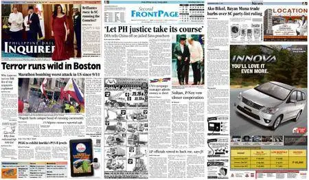 Philippine Daily Inquirer – April 17, 2013