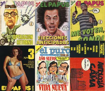 El Papus #434-436, Extra #3 (1975),  El Puro #7 y Antologia de la cama (Coleccion Papus)