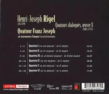 Quatuor Franz Joseph - Rigel: Quatuors dialogués, op.10 (2005)