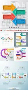 Vectors - Arrows Infographics Backgrounds 46