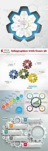 Vectors - Infographics with Gears 38